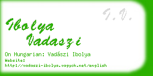 ibolya vadaszi business card
